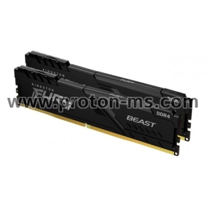 Памет Kingston FURY Beast Black 64GB(2x32GB) DDR4 PC4-25600 3200MHz CL16 KF432C16BBK2/64