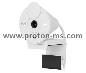 Уеб камера с микрофон LOGITECH Brio 300, Full-HD, USB-C, Бял