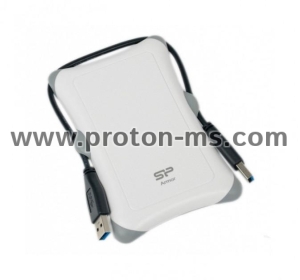 Външен хард диск SILICON POWER  Armor A30 , 2.5", 2TB, USB3.1, Бял