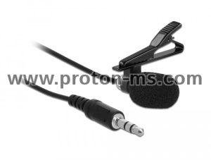 Delock Tie Lavalier Microphone Omnidirectional with Clip, 66279