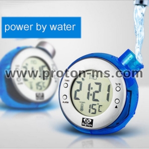 Часовник, захранван от вода, Еко часовник от бъдещето Mini Water Clock, Еко Часовник Работещ с Вода