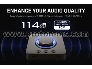 Sound card Creative Sound Blaster X4, USB-C, DAC, Super X-FI, TOSLINK