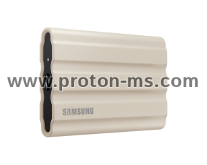 External SSD Samsung T7 Shield, 1TB USB-C, Moonrock Beige