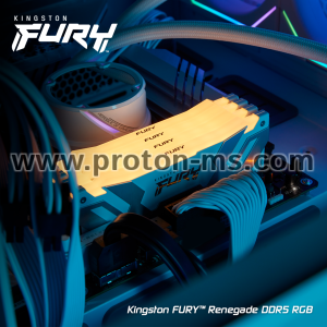 Памет Kingston Fury Renegade White RGB 32GB(2x16GB) DDR5 6000MHz CL32 KF560C32RWAK2-32