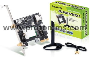 Wireless PCI Express adapter Gigabyte GC-WB1733D-I, 2x2 802.11ac 160MHz, Bluetooth 5.0