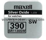 Бутонна батерия сребърна MAXELL SR 1130 SW /AG10/ 389/390/  1.55V