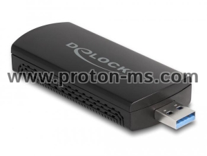 USB адаптер Delock AX1800, Wi-Fi 6, Dual Band WLAN (1201 + 574 Mbps)
