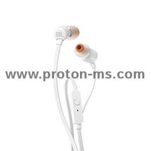 Headphones JBL T110, In Ear, White