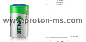 Литиево тионил хлоридна батерия XENO R20 19Ah XL205/STD /с пъпка/ XENO