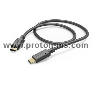 HAMA Кабел USB-C мъжко - USB-C мъжко, 1.0 м, 480 MBit/s, Черен