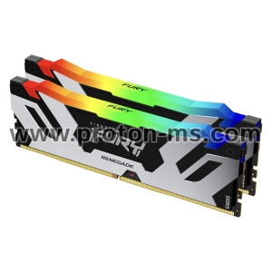 Memory Kingston Fury Renegade Silver RGB 32GB(2x16GB) DDR5 PC5-51200 6400MHz CL32 KF564C32RSK2-32