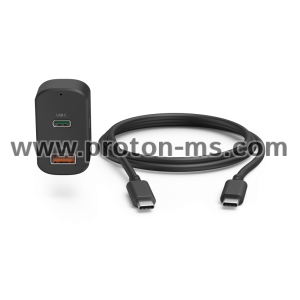 Захранване за лаптоп за кола HAMA, USB-C, (PD), 5-20 V/ 65 W