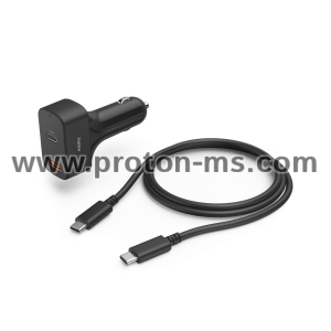 Зарядно за лаптоп за кола HAMA, USB-C, (PD), 5-20 V/ 65 W, 200018