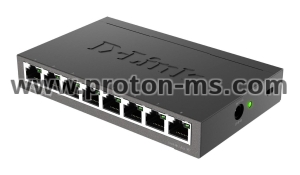 Switch D-Link DGS-108/E, 8 ports, 10/100/1000, Gigabit, metal