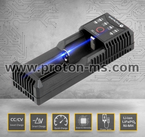 Зарядно устройство за LiIon/NiMh батерии 3,7v/1.2v универсално 1 гнездо USB micro UC-100 EverActive