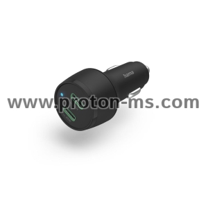 Бързо зарядно за кола HAMA, 2x USB-C Qualcomm®, 45 W, черно
