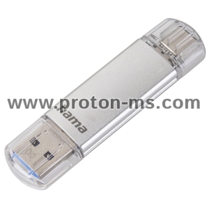 Hama "C-Laeta" USB Stick, USB-C USB 3.1/3.0, 256 GB, 70 MB/s, silver