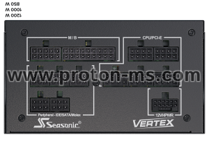 Power Supply SEASONIC VERTEX GX-1000 1000W, 80+ Gold PCIe 5.0, Fully Modular