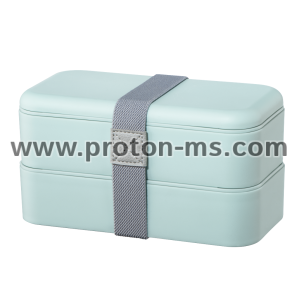  Кутия за храна Xavax Bento Box, 2 x 500ml, Пастелно синьо
