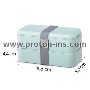  Кутия за храна Xavax Bento Box, 2 x 500ml, Пастелно синьо