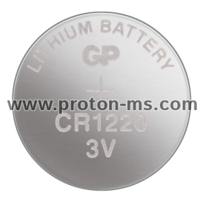 Lithium Button Battery GP CR-1220 3V  5 pcs in blister /price for 1 battery/