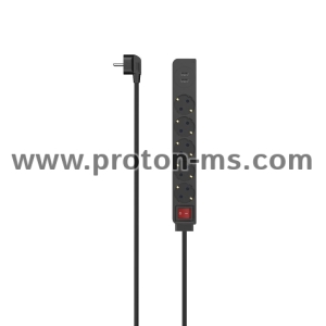 Power Strip Hama, 5-Way, 2 x USB-A 17 W, 1.4 m, 223184