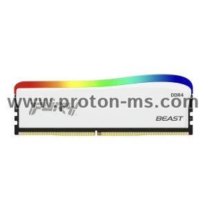 Памет Kingston FURY Beast White RGB 8GB DDR4 PC4-25600 3200MHz CL16 KF432C16BWA/8