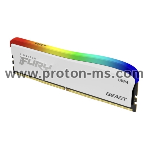 Memory Kingston FURY Beast White RGB 8GB DDR4 PC4-25600 3200MHz CL16 KF432C16BWA/8