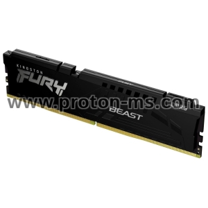 Памет Kingston FURY Beast Black 16GB DDR5 PC5-44800 5600MHz CL40 KF556C40BB-16