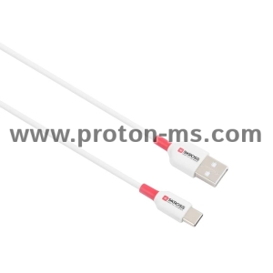 Кабел Skross, USB-C - USB-A 2.0 мъжко, 1.2м, Бял