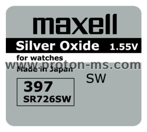 Button Battery Silver MAXELL SR-726 SW /AG2/397/ 1.55V