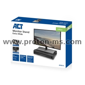ACT Monitor stand extra wide with drawer, adjustable height