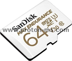 Memory card SANDISK MAX Endurance SDXC UHS-I, SD Adapter, 64GB