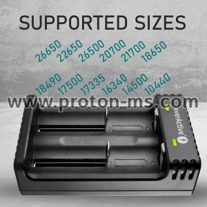 Charger  for LiIon батерии 3,7v CR18650,CR123,14500 2 plates USB micro LC-200 EverActive