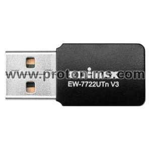 Wireless Mini Adapter EDIMAX EW-7722UTN V3, USB, Realtek, 2.4Ghz, 802.11n/g/b