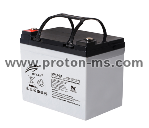 Lead Battery /for electric vehicles/ RITAR (EV12-33) 12V / 33 Ah- 195 / 130 / 160 mm GEL