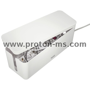 Hama "Maxi" Cable Box, for Power Strip, 40.0 x 15.6 x 13.5 cm, white