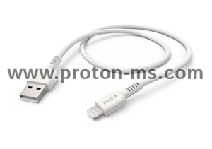 Кабел за зареждане HAMA "Eco", USB-A - Lightning, 1 м, бял