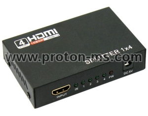 HDMI сплитер, поддържа Full HD 1080P 3D, 1 вход - 4 изхода