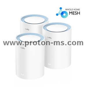 Безжична MESH система Cudy M1200 3, AC1200 Dual Band, 2.4/5 GHz, 300 -  867 Mbps, 3 броя