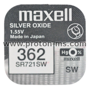 Бутонна батерия сребърна MAXELL SR-721 SW  AG11/362/ 1.55V