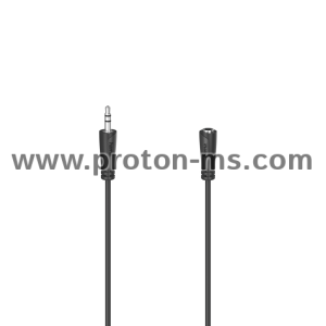 Аудио удължителен кабел HAMA 3.5 мм мъжко - 3.5 мм женско, 1.5м, 205119