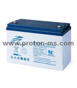 Lead Battery gel for solar systems RITAR (DG12-100)12V/100Ah -328 /172/219mm F12/M8 RITAR