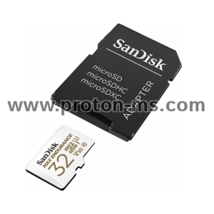 Memory card SANDISK MAX Endurance micro SDHC, SD Adapter, 32GB