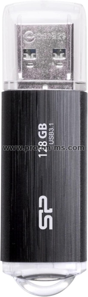 USB памет SILICON POWER Blaze B02, 128GB, USB 3.2 Gen 1, Черен