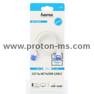Hama "Flexi-Slim" Network Cable, CAT 6a, 10 Gbit/s, U/UTP, 0.75 m