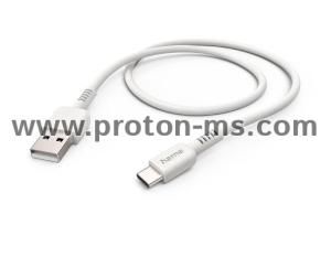 Hama "Eco" Charging Cable, USB-A - USB-C, 1 m, white