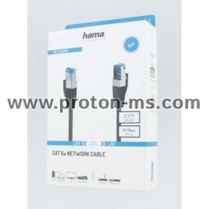 Hama Network Cable, CAT 6a, 10 Gbit/s, S/FTP Shielded, 5.00 m