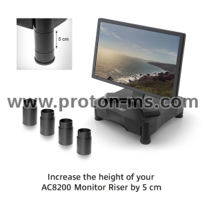 Допълнителни крачета ACT AC8200, За стойка за монитор, 5 cm, Черни