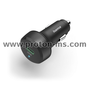 Hama Car Charger, Power Delivery (PD) / Qualcomm, 25 Watt, black